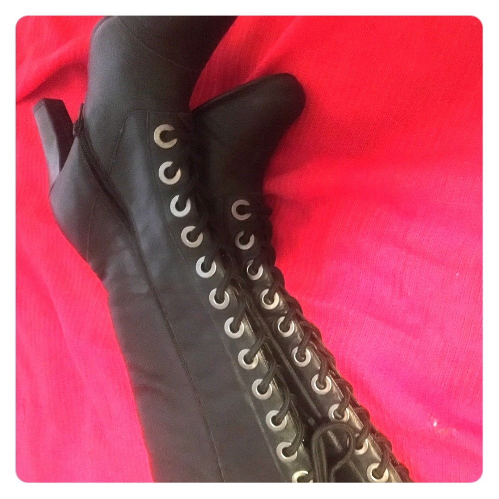 Sexy Witchy Vegan Leather Boots Almost New